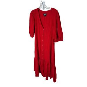 Maeve‎ button front midi dress -xs